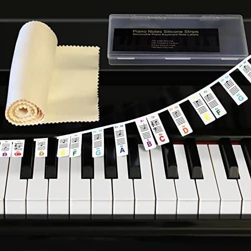 Подвижни Стикери за бележки на клавиатурата на пиано, за начинаещи, Етикети на клавиатурата на пиано, за да