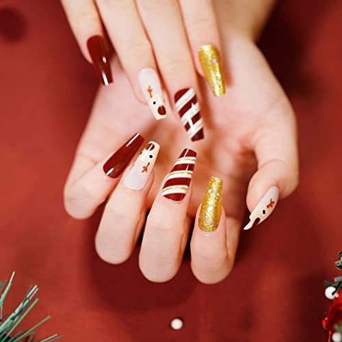 Стикери пеперуди за нокти в Рождественском стил, стикери за нокти Сняг, стикери за нокти Направи си сам за жените,