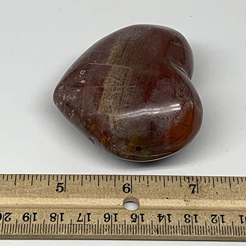 178 грама, от 2.3 x 2,6 x 1,4, Естествен Необработен Скъпоценен Камък във формата на Сърце от Червени Вкаменената