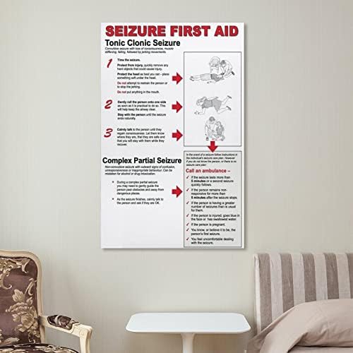BLUDUG Плакат на спешна медицинска помощ при Епилепсия Плакат на първа помощ (2) Платно за Живопис Плакати И Щампи
