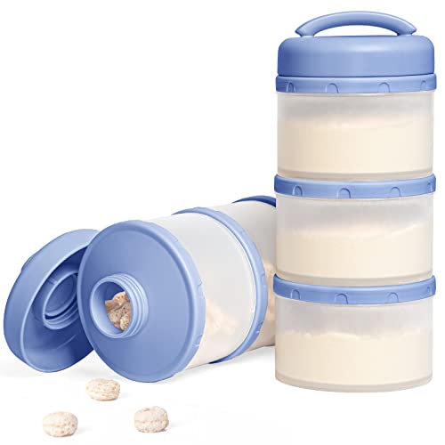 Преносим Контейнер за сухо мляко с Дозатор за штабелируемых млечни Смеси Termichy, 2 опаковки, Синьо