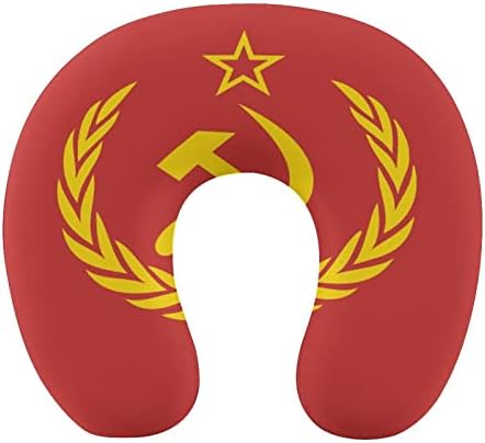 Съветският Съюз CCCP Емблемата на СССР, на Червената Пътна Възглавница За Подкрепа на Главата и врата Възглавници С Ефект