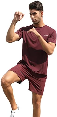 Шорти за бягане GRAMVAL 6 бързо съхнещи Спортни Спортни къси Панталони за Фитнес зала за Мъже с Джобове