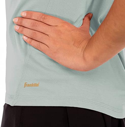 Женска тениска Franklin Sports с V-образно деколте и кръстосана облегалка отзад -Свободен приятелка