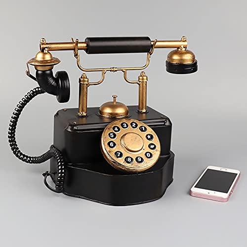 ABaippj Ретро Стационарен Телефон, Черна Телефонна Реколта Модел, Старомоден Украса за Дома, Офис Декори