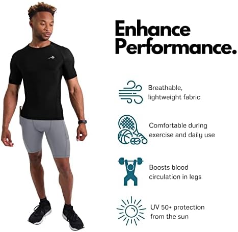 Компресия Шорти CompressionZ Мъжки с джобове - компресия облекло Бельо от Еластан Sport Performance 8