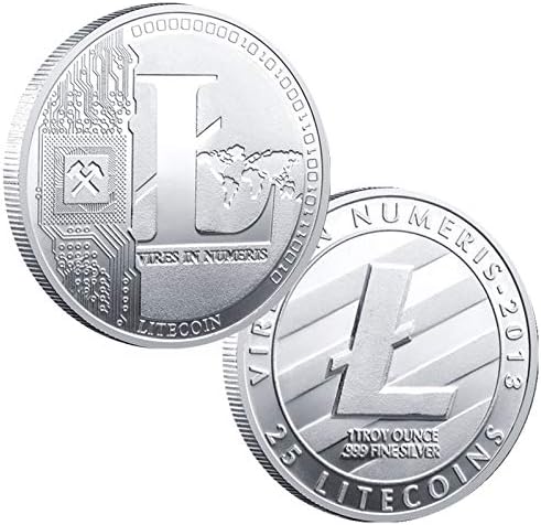 1БР Сребърна Възпоменателна Монета Litecoin със Сребърно Покритие LITE Coin Ограничен Тираж са подбрани Монета