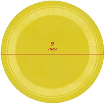 100 БР 9-инчови цветни хартиени чинии за вечеря и десерт, голям набор от празнични аксесоари за рожден ден, кръщене, детски
