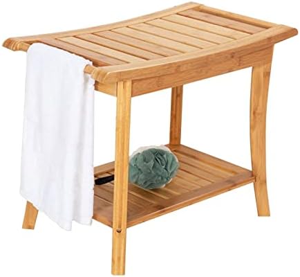 Един прост Стол, Стол за баня, Стол за душа в банята, Столове за баня, Столче за къпане в джакузито с рафтове за съхранение на Стол с дървена Седалка, с Голям Водоусто?