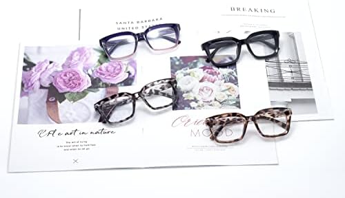 Високо качество на Извънгабаритни Дамски Очила За четене със Синя Светлина, Стилни Очила За Четене С Квадратна тръба на шарнирна Връзка Пружинным