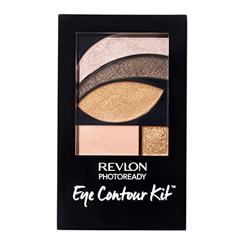 Комплект за контурирования очите Revlon PhotoReady, Палитра сенки за очи 5 Мокри / Сухи цветове и Двустранна четка-апликатор,