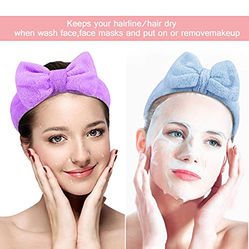 Превръзки за грим на лицето YsesoAi, 15 Опаковки спа Чалми за жени, Козметична Превръзка на главата от Мек