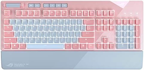 Ръчна детска клавиатура ASUS ROG Strix Flare Pnk (Cherry MX Red) Ограничена серия с калъф ROG PNK Ограничена серия с Допълнителен