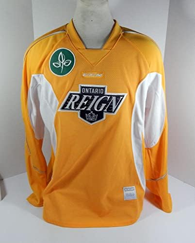 В играта Ontario Reign е Използвана Жълта Тренировочная майк 58+ DP33536 - Използваните В играта тениски НХЛ