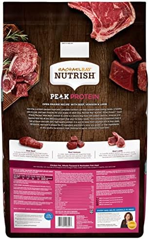 Рейчъл Рей Nutrish Peak Суха Храна за кучета от говеждо месо, еленско месо и агнешко месо с тегло 23 Паунда + Комплект
