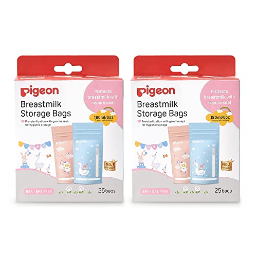 Пакет за съхранение на кърма Pigeon, Еднократно Самостоячий пакет, 5 Цветни Дизайни, 50 бр (опаковка от 2 броя), 4