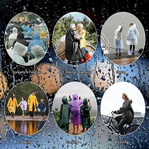 Дождевики NVioAsport за възрастни, за многократна употреба Лек дъждобран за мъже и жени с качулка на експозиции
