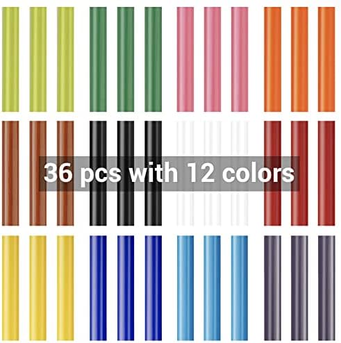 Цветни Термоклеевые Пръчки, ENPOINT 36 Опаковки Термоклеевых Щеки Мини-размер на Едро, Цветни Лепило на Пръчки