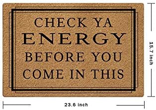 Xdd Подложка за влизане, изтривалка за врата в помещението, Проверете своята енергия, преди да отиде в този
