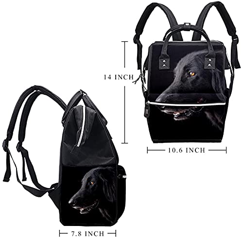 Домашни любимци Черно Куче Пелена Чанта на Мама Раница с Голям Капацитет Чанта за Памперси Кърмещи Пътна Чанта за Грижа