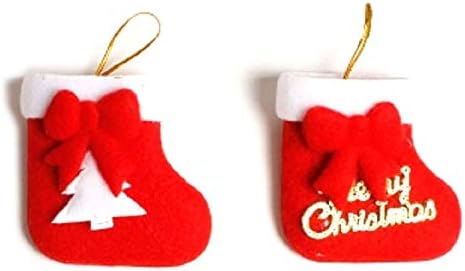 XTYZIL Украса за Коледната елха на ZQ, 2 броя, Коледен Мини Cartoony Набор от Нетъкан прибори за хранене, Декорация за Коледната елха (английската буква е) (Цвят: Коледно дърв?