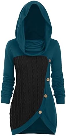 Жена Пуловер, Пуловери, Асиметрични Блузи, Пуловер в стил Мозайка, Нерегулярная Задължителни, Hoody, Топли Ризи