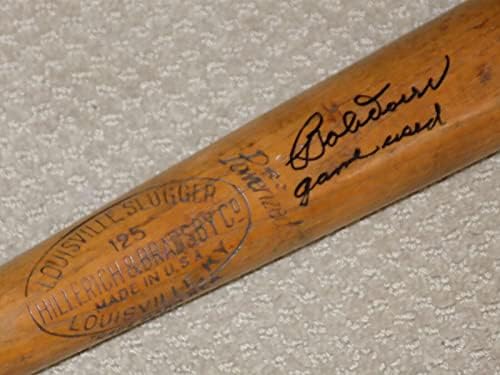 Боби Доэрр H & B се Използва В играта, Подписано от прилеп Boston Red Sox HOF PSA GU 8.5 - Използвал В играта MLB