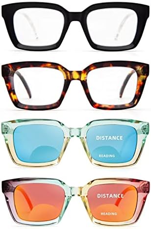 LianSan Опра Style Бифокални Очила за Четене за Жени с Пружинным тръба на шарнирна Връзка Модни Дамски Горни