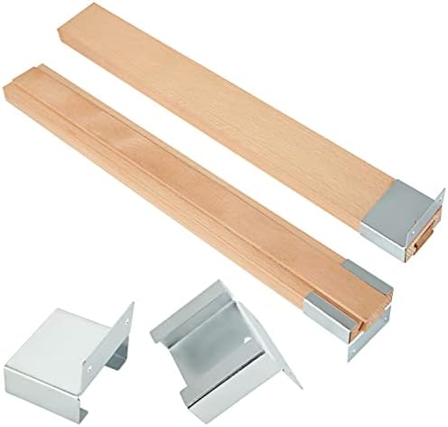 DAJAVE 6ШТ 16-Цолови Дървени Водачи за чекмеджета с Метални Релси, Класическа Традиционна Дървена Централна Употреба