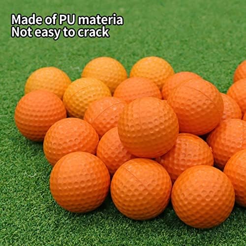 Тренировъчните Топки за голф HUAEN + Ретривър за топките за голф, Преносим Ретривър за топки за голф с 21 Пенопластовыми оранжеви