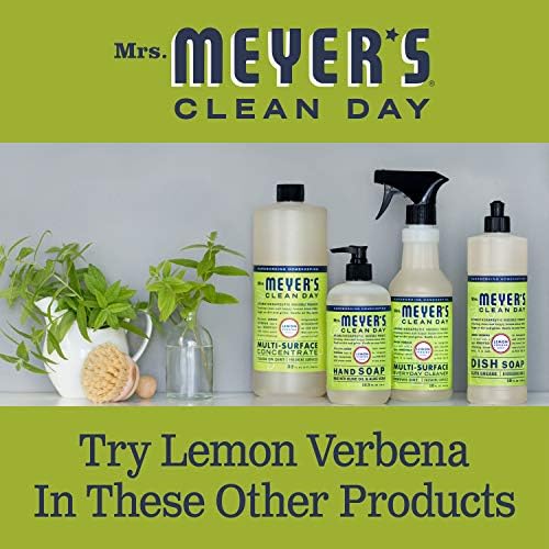 Пълнител за сапун за ръце Mrs. Meyer's с Етерични масла, Биоразлагаемая формула, Лимонена Върбинка, 33 течни унции - Опаковка