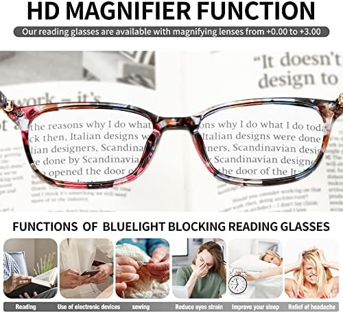Дамски очила за четене CICIMAX, Блокиране на Синя светлина, белите Дробове, Предпазват от Пренапрежение Компютърни