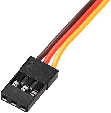 uxcell RC Продукти, 4-Лентов кабел за Удължаване серво 30 Ядра 168 мм, 3-Пинов кафяво/Червено / Оранжево 2 елемента
