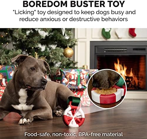 Наполняемая играчка за кучета Furhaven Winter Wonder Mint Slow Устройство, Моющаяся - Мента, Един размер