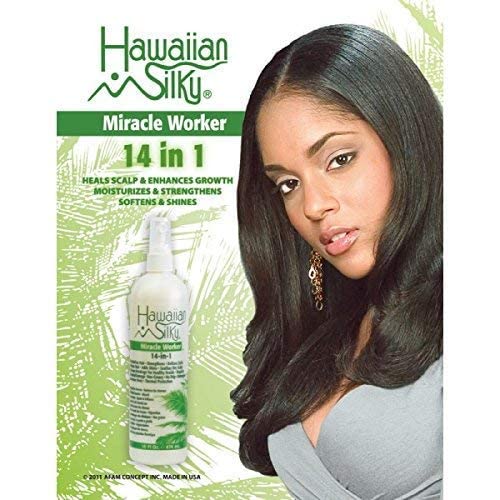 Шампоан Hawaiian Silky 14 в 1 Miracle Worker Shampoo, 16 течни унции - Ежедневна грижа за всички типове коса - Възстановява химически изтощена коса