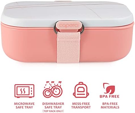 Caperci Modern Bento Lunch Box за възрастни - 2-Слойный Штабелируемый Запечатан Контейнер за хранене за възрастни и по-големи деца, оригинален Уплътнителен каишка, Вграден разде?