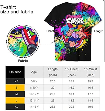 Детска тениска Friday N Funkin, Младежки Топ с къс ръкав, Тениски с 3D Принтом за момичета Byos 6-16 Години