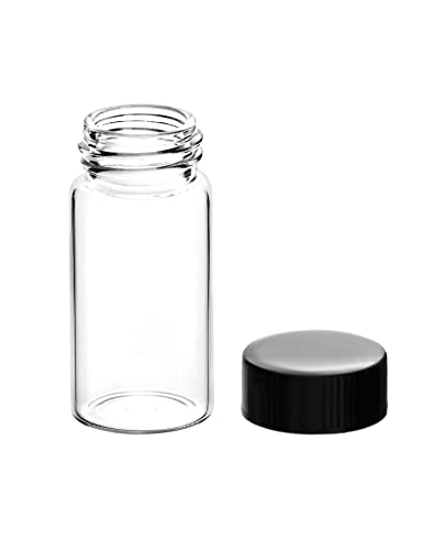 Стъклени флакони QWORK, 20 мл (0,7 грама), 40 броя Прозрачни Стъклени Бутилки за проби течност, Мини-Празен