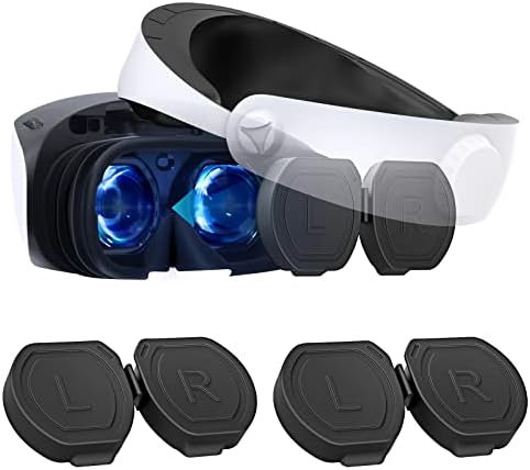 Защитна капачка за обектива за PS VR2, Силикон Защитна капачка за очила PlayStation VR2 в комплект с 2 бр., Лесен за