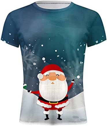 DSODAN Коледни мъжки солдатские тениски с къс ръкав, прилепнали Дизайнерски вечерни Блузи, Коледни графични Забавни Спортни Тениски