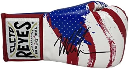 Боксови ръкавици с голограммой и автограф на Майк Тайсън, САЩ, Клето Рейес, боксови ръкавици с автограф на Майк Тайсън