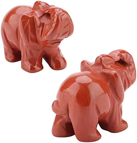 FTVOGUE Статуетка на Слон От Естествен камък, Нефритовая Резбовани Фигурки Щастлив Слон, Художествена Посуда, Декорация