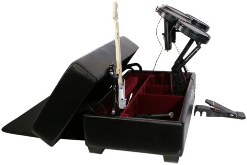 Табуретка за игри и съхранение на AK Rock Box лифта на барабана (черен)