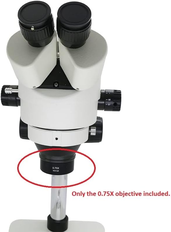 Аксесоари за лабораторен микроскоп 0,3x0,5x0,75x1,5X2X Барлоу Обектив Работно разстояние Допълнителен Обектив за Стереомикроскопа