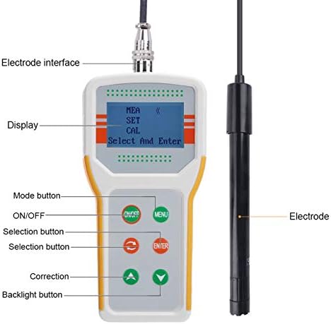 Портативен Измерител на нивата на разтворен кислород, LCD дисплей с подсветка, Измерване на нивата на Разтворен кислород