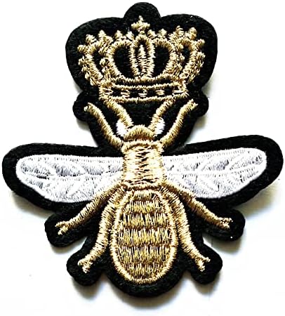 Nipitshop Ивици Златна Корона Пчелите Насекоми Бръмбари Сладки Бебешки Ленти във формата на Пчела с бродирани Аппликацией от