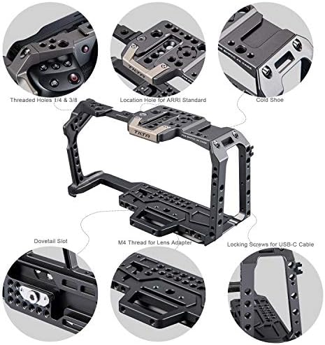Наклонен рамка камера за базов комплект BMPCC 4K/6K | Tilta Сиво | е Съвместим с чифт кинокамерами Blackmagic