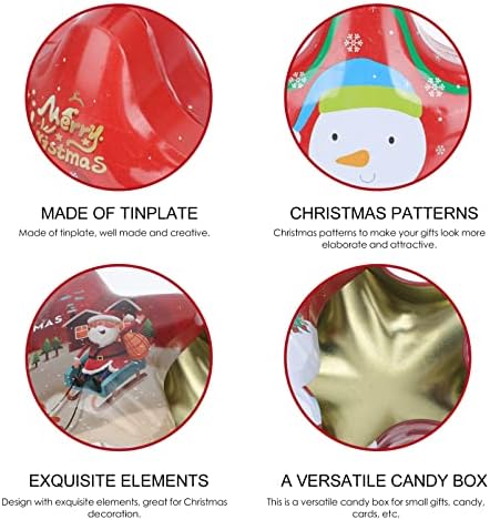 Zerodeko 6 бр. Държач За шоколадови Бонбони, Кутии За Съхранение на Кутия За Бисквити Консервени Кутии за Коледното Парти на