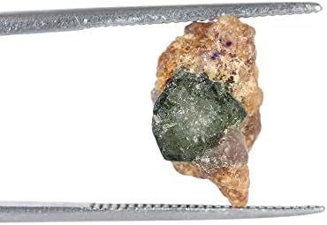 Сертифициран GEMHUB насипен Лечебен кристал Зелен турмалин Необработени диаманти 5,50 карата. Насипен скъпоценен камък за чакра.