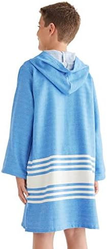 Бебешка кърпа SAMMIMIS с качулка, закрывающееся на ципа, от мека турски памук, Кралския син цвят Премиум качество L